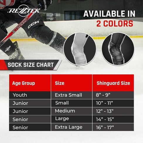 Rezztek Elite Ice Hockey Socks – Technical Ice Hockey Protective Socks with Elastic Fit, Ventilation & Durable Design in Saudi Arabia