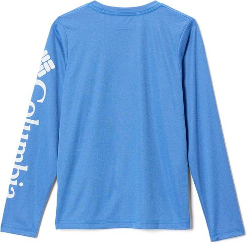 Columbia Youth Boys Toddler PFG Terminal Tackle Long Sleeve Sun Protection Shirt, Vivid Blue Heather/White Logo, 3T in Kuwait