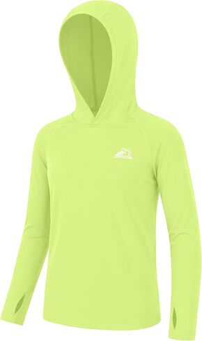 Boys Hooded Rash Guard Long Sleeve, UPF 50+ UV Sun Protection Swim Shirt, Fishing Water Hoodie for Girls Kids Youth in Kuwait