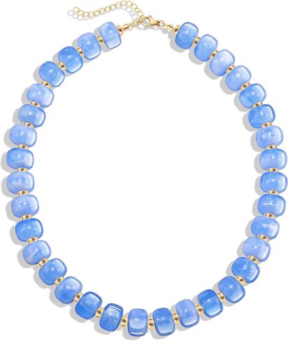 AOZEL Colorful Chunky Acrylic Beaded Necklace for Women, Handmade Statement Boho Resin Bead Choker Necklaces,Summer Jewelry Gifts Accessories for Women Trendy in Saudi Arabia