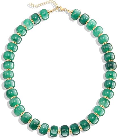 AOZEL Colorful Chunky Acrylic Beaded Necklace for Women, Handmade Statement Boho Resin Bead Choker Necklaces,Summer Jewelry Gifts Accessories for Women Trendy in Saudi Arabia