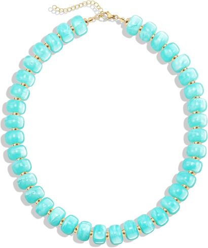 AOZEL Colorful Chunky Acrylic Beaded Necklace for Women, Handmade Statement Boho Resin Bead Choker Necklaces,Summer Jewelry Gifts Accessories for Women Trendy in Saudi Arabia