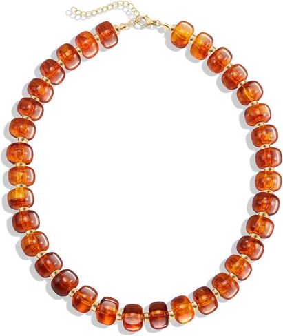 AOZEL Colorful Chunky Acrylic Beaded Necklace for Women, Handmade Statement Boho Resin Bead Choker Necklaces,Summer Jewelry Gifts Accessories for Women Trendy in Saudi Arabia