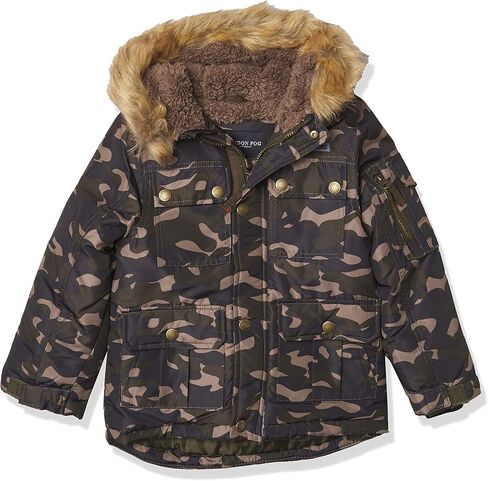 LONDON FOG boys Warm Winter Coat Parka With Cozy Trimmed Hood in Kuwait