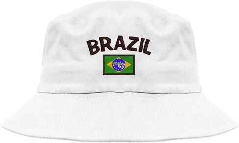 Brazil Flag Embroidered Logo Bucket hat Cap in Saudi Arabia