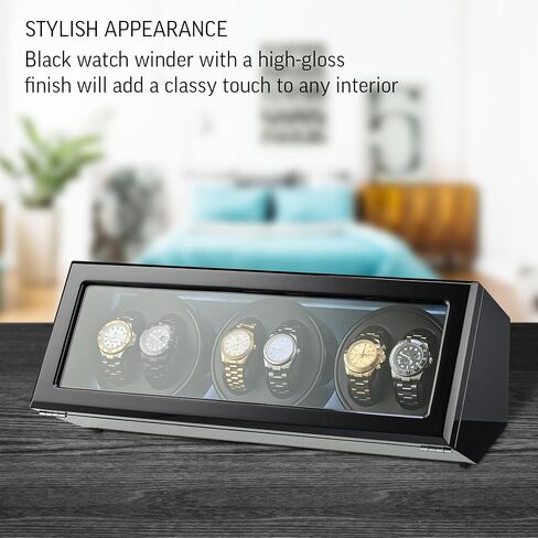 TIMECUBE Watch Winder for 6 Automatic Watches with LED Light and 15 Winding Programs in Saudi Arabia