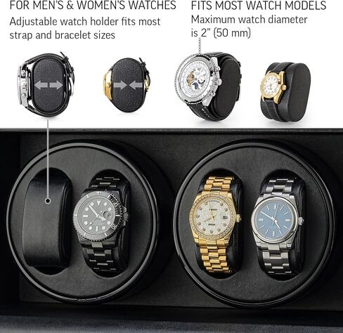 TIMECUBE Watch Winder for 6 Automatic Watches with LED Light and 15 Winding Programs in Saudi Arabia