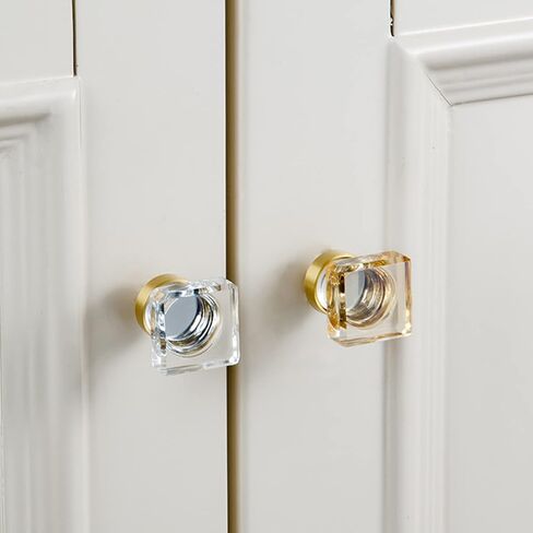 Furniture Handles,Cupboard Dresser Drawer Pull Handles with Screws,TransparentB(Transparent) in Kuwait