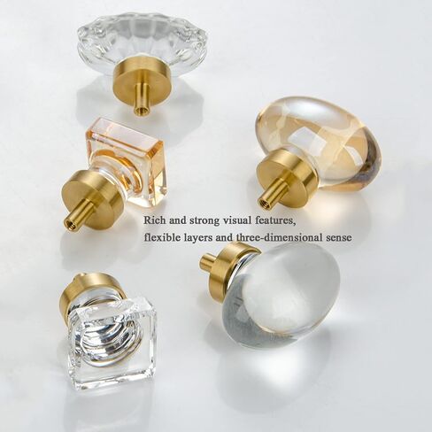 Furniture Handles,Cupboard Dresser Drawer Pull Handles with Screws,TransparentB(Transparent) in Kuwait