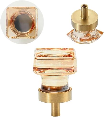 Furniture Handles,Cupboard Dresser Drawer Pull Handles with Screws,TransparentB(Transparent) in Kuwait