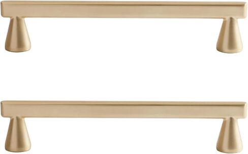 Cabinet Pulls 2Pcs Gold Zinc Alloy Cabinet Drawer Pulls with Screws for Kitchen Bedroom Bathroom Cupboard in Kuwait