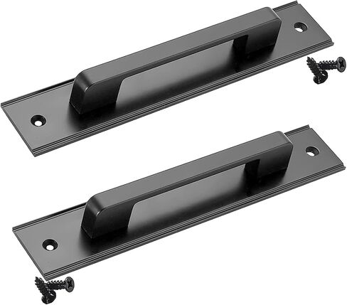 Cabinet Pulls 2Pcs Black Aluminum Barn Door Cabinet Drawer Pulls in Saudi Arabia
