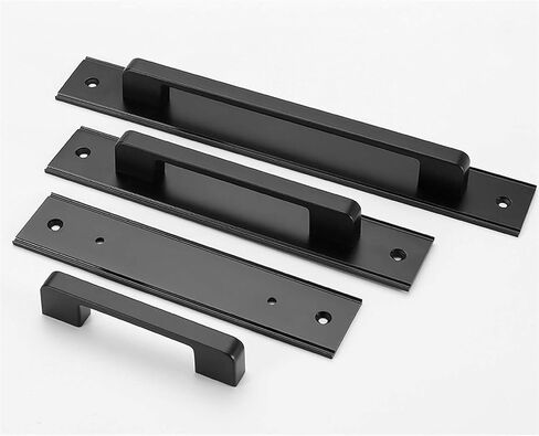 Cabinet Pulls 2Pcs Black Aluminum Barn Door Cabinet Drawer Pulls in Saudi Arabia