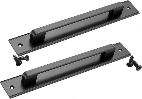Cabinet Pulls 2Pcs Black Aluminum Barn Door Cabinet Drawer Pulls in Saudi Arabia