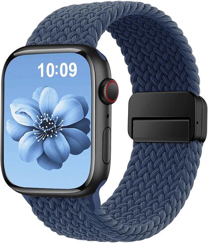 SuperNaNa Braided Stretchy Band Compatible with Apple Watch Bands 38mm 40mm 41mm 42mm 46mm 44mm 45mm 49mm for Women Men, Nylon Sport Strap Solo Loop for iWatch Series SE 10 9 8 7 6 5 4 3 Ultra 2 1 in Saudi Arabia