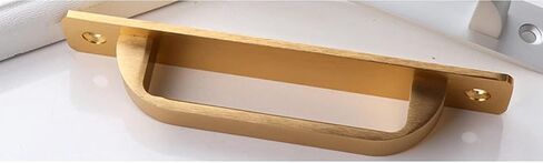 Cabinet Pulls 2Pcs Gold Barn Door Pulls,128mm Hole Distance Surface Mount Cabinet Drawer Handles in Kuwait