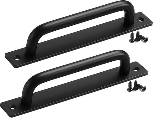 Cabinet Pulls 2Pcs Aluminum Flat Barn Door Pulls with Screws, 128mm Hole Distance in Saudi Arabia