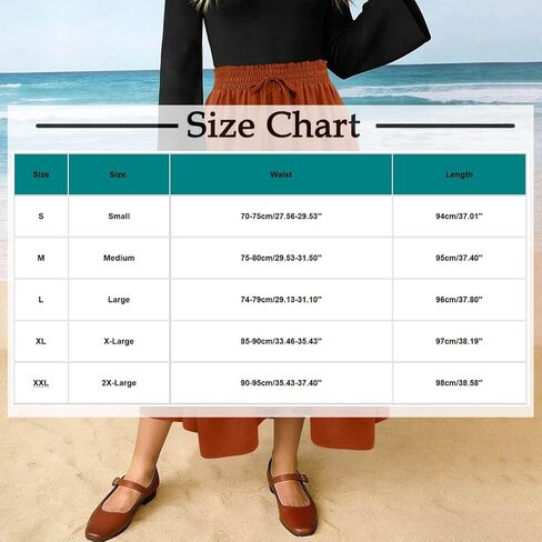 تنورة نسائية صيفية مرنة الخصر تنورة أنيقة غير منتظمة برباط منتصف الطول تنانير غير رسمية لقضاء العطلات بوهو in Kuwait