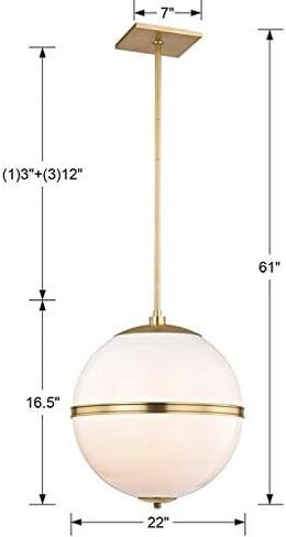 Crystorama Brian Patrick Flynn Truax 4 Light Aged Brass Pendant in Kuwait