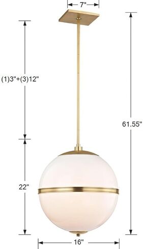 Crystorama Brian Patrick Flynn Truax 4 Light Aged Brass Pendant in Kuwait