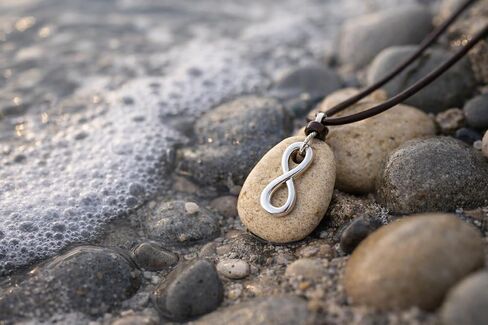 Infinity Hag Stone Necklace for Men and Women Protection Spiritual Talisman in Kuwait