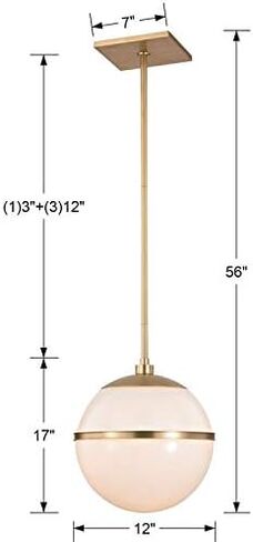 Crystorama Brian Patrick Flynn Truax 1 Light Aged Brass Mini Pendant in Kuwait