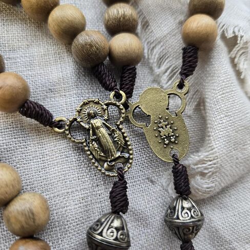 Wood Rosary - Elegantly Handmade Wooden Bead and Bronze Rosary Catholic or Christian Gift Rosaries in Kuwait
