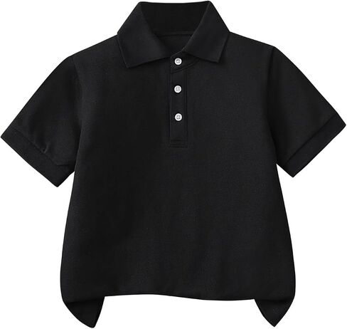 Boys Polo Shirt Cotton Short Sleeve School Collared Uniform T-Shirts Toddler Golf Shirt Tops in Saudi Arabia