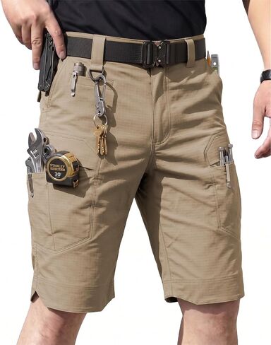 whox Men's Cargo Shorts Work Hiking Casual Tactical Ripstop Waterproof Relaxed Fit Short with 6 Pockets(No Belt) in Saudi Arabia