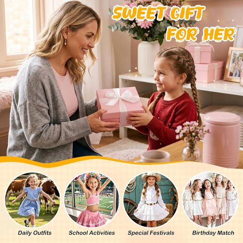 Girls Belt Gold Chain, Kids Adjustable Colorful Rhinestone Metal Waist Chain Belts for Flower Girls Dresses Jeans Gifts in Kuwait