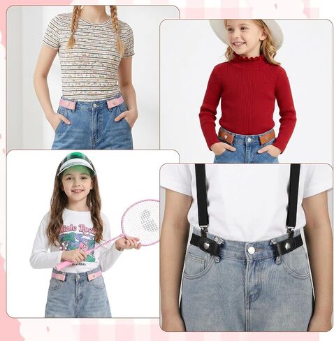 3Pcs No Buckle Stretch Belts for Boy Girl Comfortable Elastic Belts Adjustable Buckle Free Elastic Kids Belt for Casual Pants Jeans in Kuwait