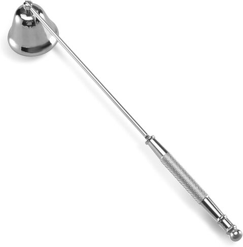 Candle Snuffer, Candle Snuffers Wick Snuffer, Candle Accessory, Extinguish Candle Flame Safely with Long Handle Putting Out Fire, Candle Extinguisher Tool (Silvery) in Saudi Arabia
