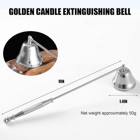 Candle Snuffer, Candle Snuffers Wick Snuffer, Candle Accessory, Extinguish Candle Flame Safely with Long Handle Putting Out Fire, Candle Extinguisher Tool (Silvery) in Saudi Arabia