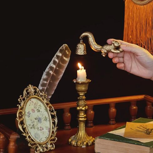 NIKKY HOME Candle Snuffer, Vintage Candle Extinguisher with Squirrel Decorative Metal Candle Snuffers with Long Handle Candles Accessory Candles Accessories Gift in Saudi Arabia