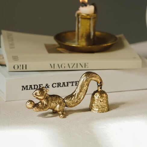 NIKKY HOME Candle Snuffer, Vintage Candle Extinguisher with Squirrel Decorative Metal Candle Snuffers with Long Handle Candles Accessory Candles Accessories Gift in Saudi Arabia
