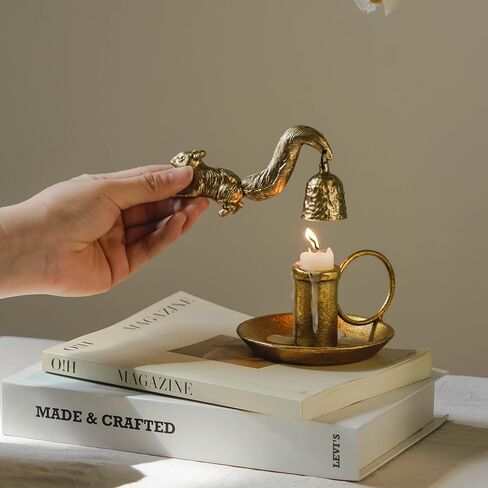 NIKKY HOME Candle Snuffer, Vintage Candle Extinguisher with Squirrel Decorative Metal Candle Snuffers with Long Handle Candles Accessory Candles Accessories Gift in Saudi Arabia