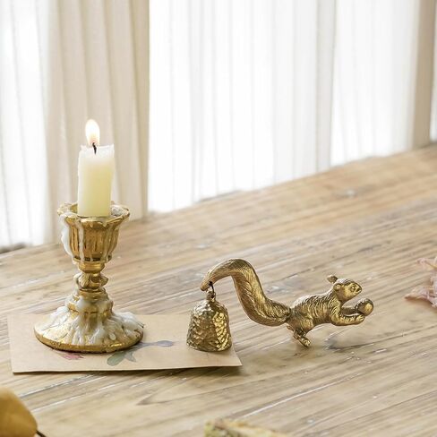 NIKKY HOME Candle Snuffer, Vintage Candle Extinguisher with Squirrel Decorative Metal Candle Snuffers with Long Handle Candles Accessory Candles Accessories Gift in Saudi Arabia