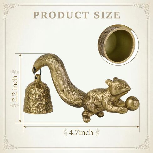 NIKKY HOME Candle Snuffer, Vintage Candle Extinguisher with Squirrel Decorative Metal Candle Snuffers with Long Handle Candles Accessory Candles Accessories Gift in Saudi Arabia