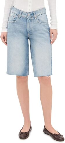 DL1961 Women's Abby Relaxed Low Rise Denim Shorts in Kuwait