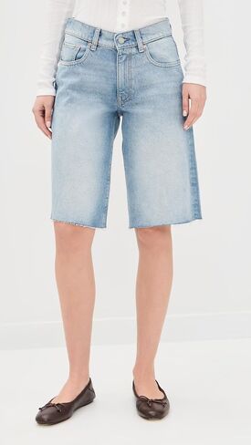 DL1961 Women's Abby Relaxed Low Rise Denim Shorts in Kuwait