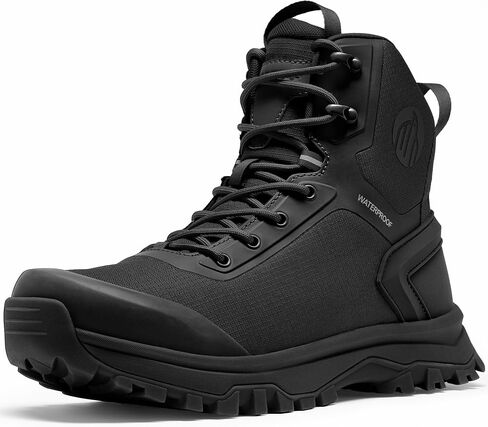 Coostar Tactical Boots for Men Lightweight Military Combat Boot Side Zipper Motorcycle Hiking Work Boots Waterproof 8 Inches in Saudi Arabia