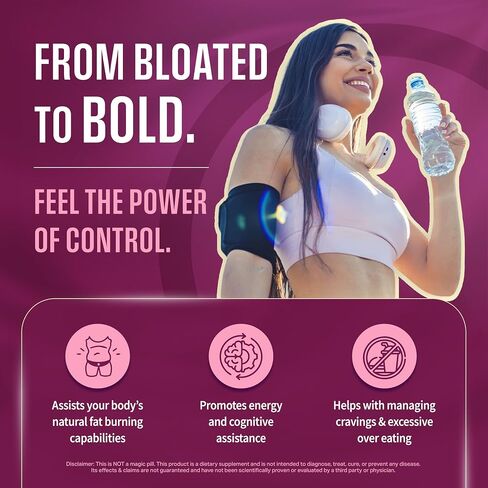 GLP-1 Weight Loss for Her | Supports Healthy Pathways Associated with GLP-1 Activity - Promotes Weight Loss for Women, Helps Appetite Control & Promotes Energy - 3rd Party Tested Supplement - 60 Pills in Saudi Arabia