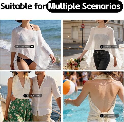 Womens Sheer Poncho Shrug, Lightweight Cover Up Sweater for Beach Party Travel Formal Occasions in Saudi Arabia