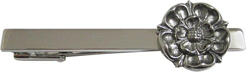 Kiola Designs Silver Toned Tudor Rose Square Tie Clip in Kuwait