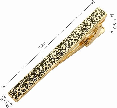Textured Tie Clips for Men, Gold and Silver Tie Bars Set - Vintage Copper Tie Pins for Wedding, Business Gifts for Husband Boyfriend in Saudi Arabia