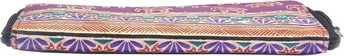 ZINT Handcrafted Shantiniketan Genuine Leather Women’s Wallet – Purple Hand-Tooled Elephant Motif Zipper Clutch in Saudi Arabia