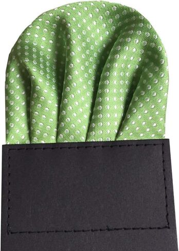 Men's PreFolded Pocket Squares On Card Assorted colors Polka dots Polyester Stain 2 Style 8 pieces in Saudi Arabia