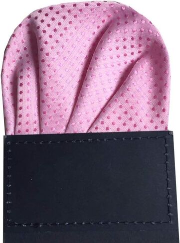 Men's PreFolded Pocket Squares On Card Assorted colors Polka dots Polyester Stain 2 Style 8 pieces in Saudi Arabia
