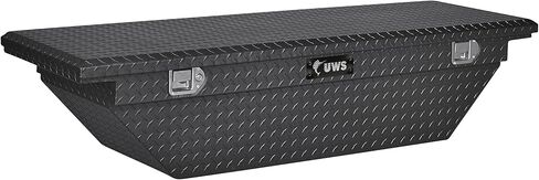 UWS EC10313 63-Inch Matte Black Heavy-Wall Aluminum Angled Truck Tool Box with Low Profile, RigidCore Lid in Kuwait