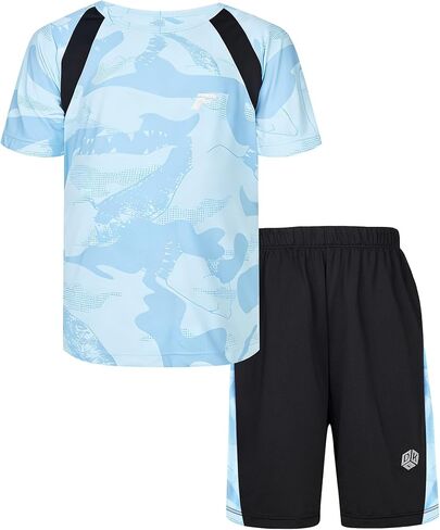 Boys Summer Outfits 2-Piece Athletic Set, Tee & Elastic Waist Shorts, Boys Summer Clothes for Active Sizes 6-13 in Saudi Arabia